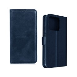 Capa Flip de Couro com Bolso Interno para Xiaomi Redmi 12c Azul Capa Flip de Couro com Bolso Interno para Xiaomi Redmi 12c Azul